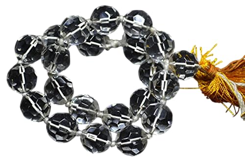 Mala Rudraksha perles de cristal naturel 17 mm pour vos séances de méditation