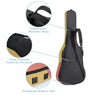 Housse de protection rembourrée pour guitare acoustique classique Motif écossais et écureuil, Multicolore 03., 42.9×16… - Les Beatles, Paul McCartney, John Lennon, RIngo Starr, George Harrison Housse de protection rembourrée pour guitare acoustique classique Motif écossais et écureuil, Multicolore 03., 42.9x16… – Image 3