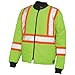 Hi-Vis Jacket, Polyester, Flo Green, XL