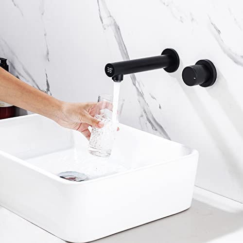 Robinet de salle de bain numérique anti-gaspillage d'eau en laiton mural