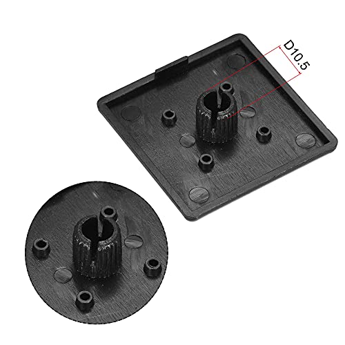 Image of uxcell 4545 EU Standard Profile End Cap, Plastic Square Aluminum Extrusion Plug for Trolley, Fish Tank Rack, Storage Rack, Black 45x45mm 10pcs