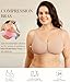 BRABIC Post Surgery Compression Bras for Women, Comfort Mastectomy Bra with Adjustable Straps (X-Large, Drak Beige)