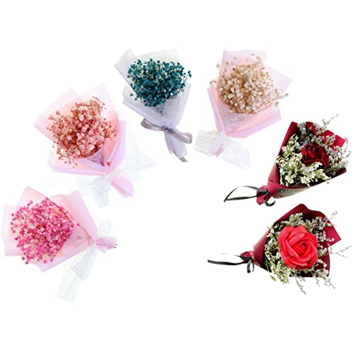 Mini ramo de flores secas natural para decoración miniatura 3