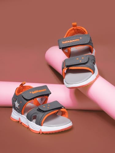 Image of Bubblegummers 1612 Starlight Grey Sandals Shoes for Kids|Everyday|Running|Walking|Comfortable Fit|Fashionable