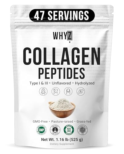 Image of Bovine Collagen Peptides Powder Hydrolyzed Type I & III Protein, Grass-Fed Pasture-Raised Source, Unflavored Collagen Supplement Paleo-Friendly For Active Lifestyles & Wellness Non-GMO,1.16 lb (525g)
