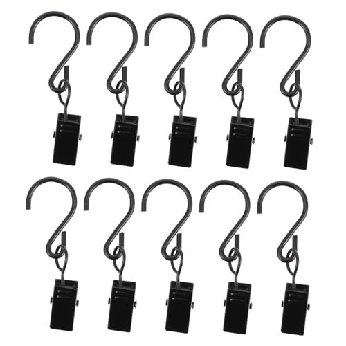 Vaguelly 50pcs Curtain Hook Clip Sturdy Hanging Clips for Home Decor for Holiday Lights Banners and Decorations Shape Design