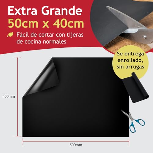 SPARES2GO Revestimiento antiadherente para horno (paquete de 2) - Alfombrilla de teflón universal grande para hornear, protector de fondo de cocina, revestimientos con convección asistida (40 x 50cm) - Imagen 6
