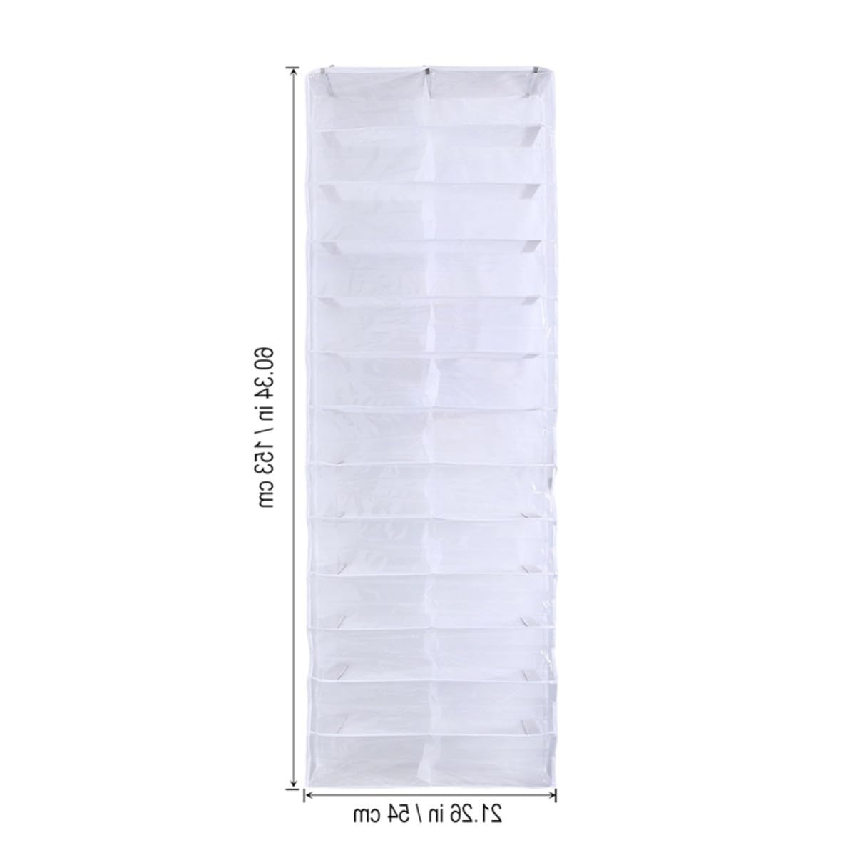 Toddmomy 2 Piezas Organizador de Zapatos Colgante para Puerta, Zapatero de 26 Bolsillos, Pvc y Tela No Tejida, Blanco, Gancho, para Zapatos y Pantuflas, Dormitorio y Habitación