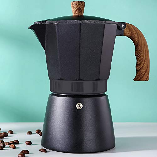 Moka Pot 6 Cup Stovetop Espresso Maker - 10 oz Manual Cuban Coffee Percolator Machine Premium Aluminum Moka Italian Espresso Greca Coffee Maker Brewer Percolator