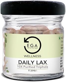 EGA WELLNESS Daily Lax 10x Purified Triphala Tablets For Easy Bowel Movement, Bloating Supports Healthy Digestion Relieves Constipation Pack X (14 Tablets)