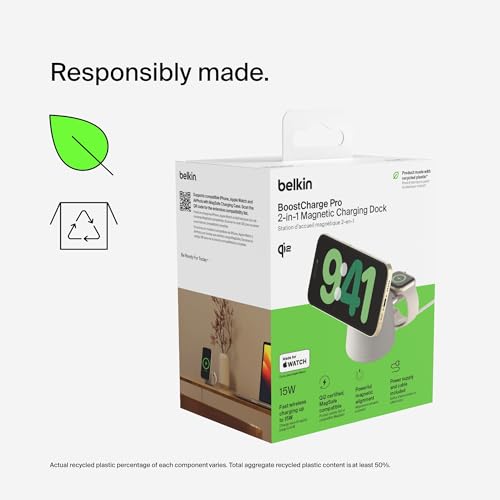 Belkin 2-in-1 Qi2 Wireless Charging Dock 15W (iPhone + Apple Watch) — view 7