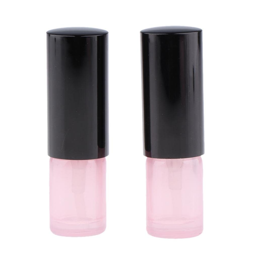 T.O.G. 2pcs Empty Glass Pump Spray Bottle for Perfum Toner Amber Atomizer Pink 5ml-image-34