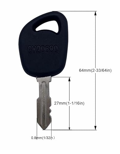 Strongthium 140403 Zündschlüssel Ersatzschlüssel für JD Craftsman Husqvarna Poulan Ride-on Mäher Traktor Rasentraktor Rasenmäher GY20680