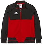 adidas Kinder Tiro 17 Trainingsjacke, Black/Scarlet/White, 140