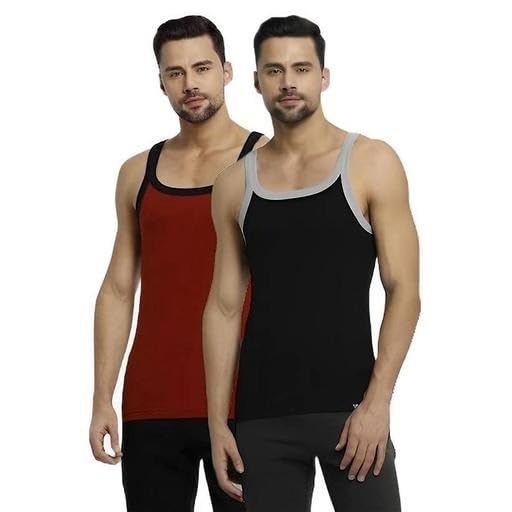 Regular Fit Men's Cotton Vest Pack of 2 | Sleeveless Workout Baniyan | Casual Daily Use-image-31