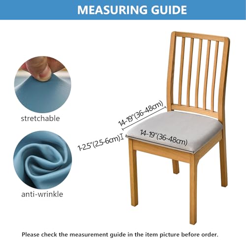 Housse de chaise salle à manger en simili cuir beige chic x4