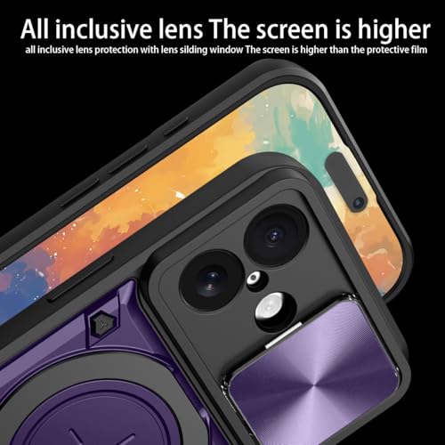 Coque iPhone 17 magnétique Asuwish coulissante avec anneau de support - 6