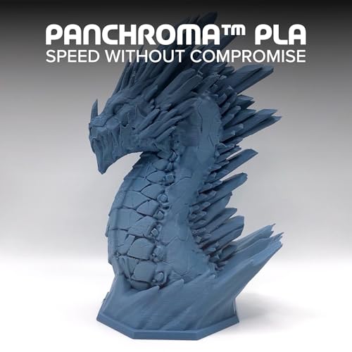 Image of Polymaker Panchroma PLA Stone Blue 3D Printer Filament, 1.75mm, 1kg Spool, Easy to Print, High Speed Printing, Tangle Free, AMS Compatible, Perfect for Toys, Decor, Miniatures, Models & Cosplay