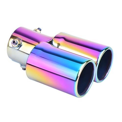 Embout d'échappement inox de haute qualité double canule pour silencieux universel