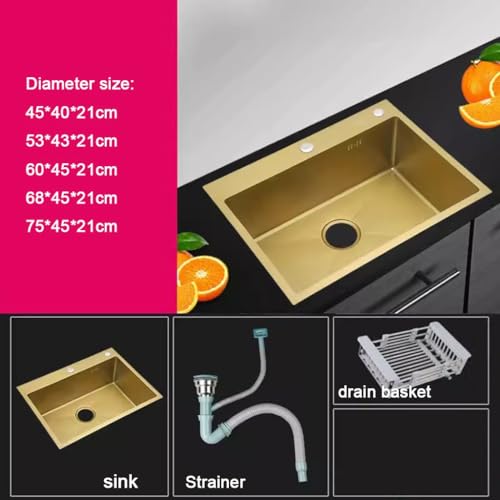 Évier de cuisine simple compact doré pour optimiser les petits espaces - 3