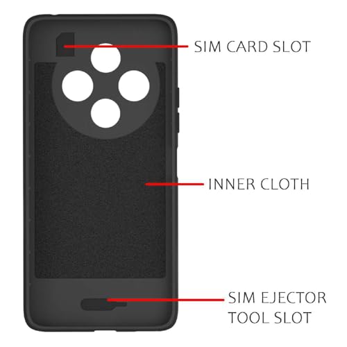 Image of Shockproof Case for Mi Redmi A4 5G /14C 5G /14R 5G /Poco C75 5G /M7 5G | Full Camera Protection | TPU Flexible Back Cover for Mi Redmi A4 5G / 14C 5G / 14R 5G / Poco C75 5G / M7 5G (Matte Black)