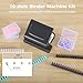 10-Hole Binder Machine Kit, Manual Binding System with 10 Pcs Loose Leaf Binding Spines & 100 Pcs Binder Rings, Binding Machine for Planner, 26 Holes on B5, 30 Holes on A4, 20 Holes on A5