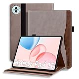ONETHEFUL Custodia Protettiva per Honor Pad 10 12.1" (2025) | in Pelle PU | Apertura Magnetica a Coperchio | Supporto Regolabile | 2 Slot per Carte | Sveglia Automatica​ | Cachi