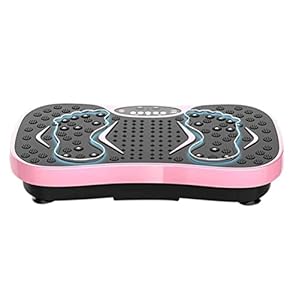 Vibration Plate Exercise Machine – Whole Body Workout Vibration Fitness Platform w/Loop Bands and Remote Control – Home Training Equipment for Weight Loss & Toning (Color : Pink)