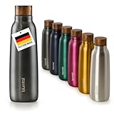 Blumtal 500ml Trinkflasche Edelstahl Ray - auslaufsichere Isolierflasche, BPA-frei, hält 8h heiß/24h kalt, Anthrazit