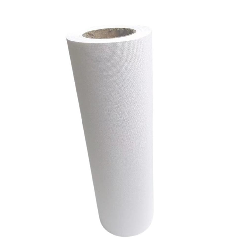 Rollo de lona de algodón blanca de 10 metros de largo, resistente al desgarro, con pigmentos acrílicos for pintura al óleo.(77cmx10m)