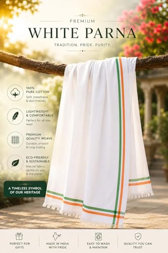 Image of Men's Cotton Gamcha Towel | Traditional Indian Angochha | Pure Cotton Soft & Absorbent Multipurpose Head Scarf | Lightweight Quick Dry Full Size Stole for Men & Women