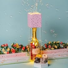 Floral Bubble Surprise Gift Box by Send A Cake- Ready to Gift, No Assembly Required with 8 Mini Cake Donuts - Gift for Women, Men, Sister, Mom, Dad, Best Friend, Adults, Kids