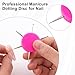 YALOJE 2pcs Nail Dotting Tool, 6-in-1 Metal Dotting Tool Nail Art, Circular Nail Design Dotting Pen, Ergonomic Dotting Disc for Manicure Embossing, Tracing, Painting - Pink, Black