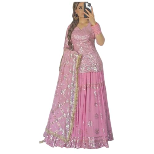 JINIMART Women's GeorgetteStitched Floor-Length Gown - Traditiona...