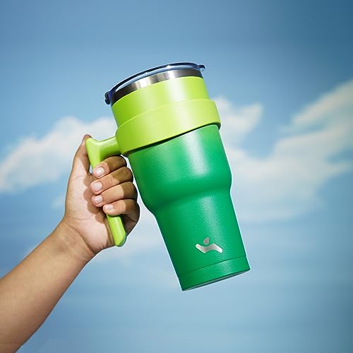 Image of Konokyo 40 oz Tumbler with Handle and Straw, Insulated Travel Mug