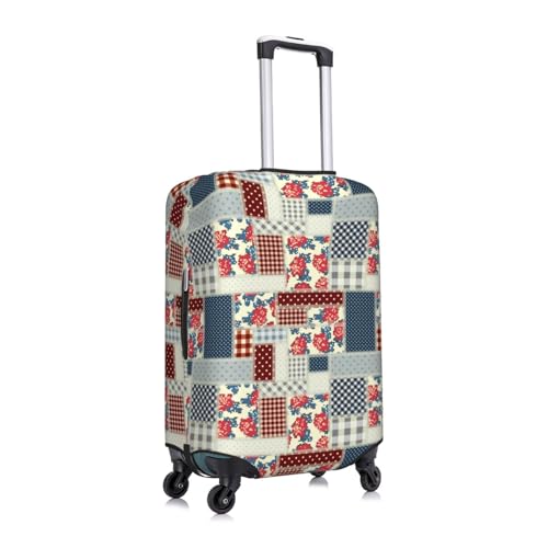 Patchwork In Country Style Luggage Cover Protector Anti-Scratch Washable Fits 18-32 Inch Luggage-Large3