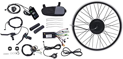 Waterproof Ebike Conversion Kit for Electric Bike 24" Front or Rear Wheel Electric Bicycle Hub Motor Kit 36V 500W Electric Bike Conversion Kit PAS Brake Lever (Front Wheel)