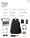 Black School Backpack for Girls Women, Waterproof High School Book Bag Cute Backpack for Men Teens Boys, Small Lightweight Simple Basic Middle School Back Pack Daypack Mochilas Escolares para