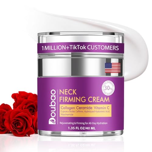 Neck Cream, Neck Creams for Tightening and Firming, Lightweight Moisturizing Cream for Neck and Décolleté, Helps Improve the Appearance of Fine Lines, Wrinkles & Crepey Skin (1.35 Fl Oz, Unscented)