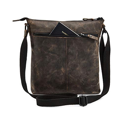 Image of Crossbody Bags for Women Genuine Leather Purse Handmade Vintage Shoulder Bag Crossover Pocketbook Adjustable Strap | Handmade