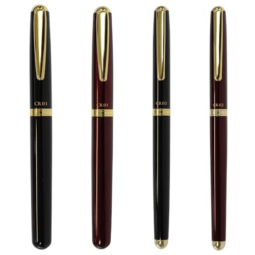 Image of OHTO CR01 Ceramic Roller Pen Black Body with 0.7mm Blue Ink, Refillable Smooth Writing Pen with Ergonomic Grip, Durable Metal Body - Ideal for Professional & Students for Everyday Use [Without Box]