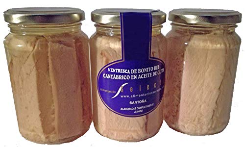 Ventresca de Bonito del Norte Gourmet en Aceite de Oliva elaborado en Santoña Pack Especial Ahorro Bonito capturado uno a uno a caña en el Mar Cantábrico