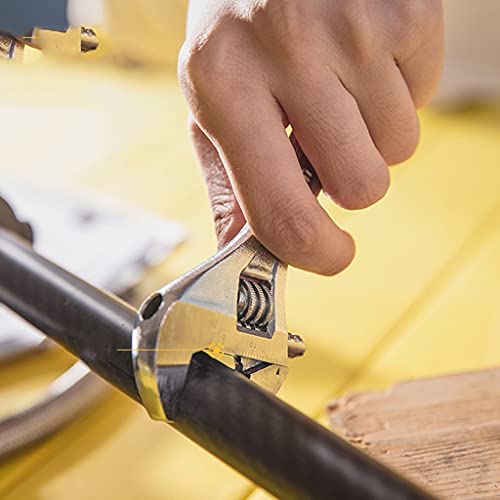 Wpyyi Adjustable Wrench, Open-End Wrench Tool, Multi-Functional Metal Design Spanner, With Scale Design (Color : Silver) #TOP3