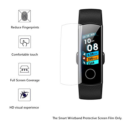 Ajcoflt Película Protetora de Tela TPU para Honor Band 4 5 Pulseira Inteligente Pulseira Transparent