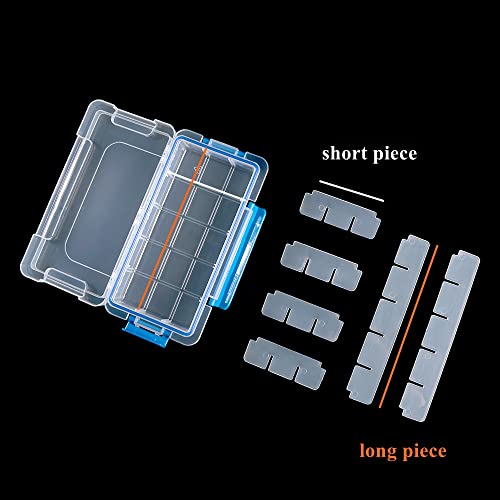 Image of Adjustable Plastic Divider Storage Box Container for Bead, Button, Small Parts,15 Grids, Pack of 3, Clear