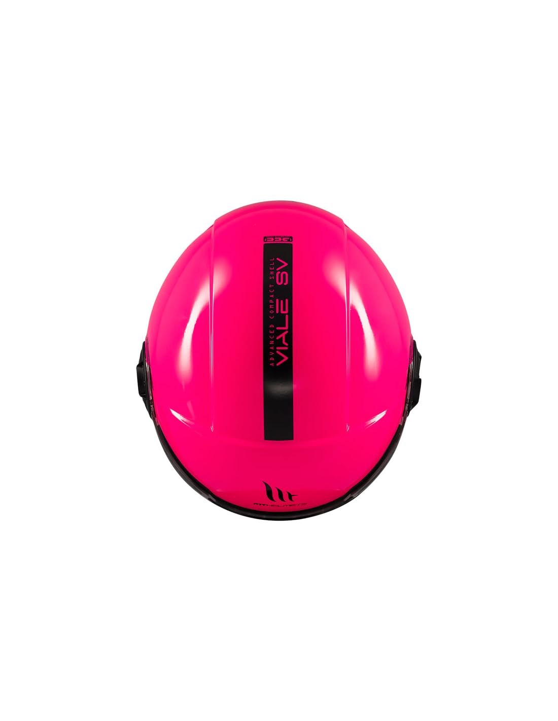 MT Helmets Viale SV S – Casco Moto Jet Urbano con Visor Solar Retráctil, Interior Lavable, Pantalla Larga y Calota HIRP | Homologado ECE 22.06 & Dot Rosa Fluor Talla L