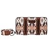 Montana West Wrangler Wristlet Western Wallet Boho Aztec Kreditkartenetui für Damen, 2203 Light Coffee, Large, Minimalistisch #5
