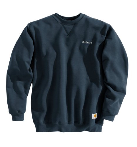 Carhartt, Hombre, Sudadera Con Cuello Redondo, Tejido De Grosor Medio, Ajuste Holgado, Azul marino nuevo, M