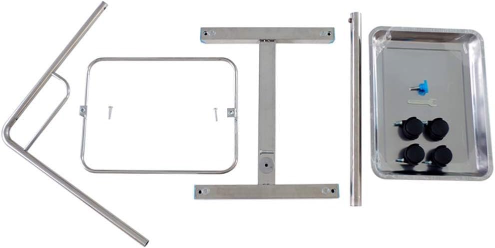 Einstellbare Edelstahl Stand Tablett Medical Beauty Rolling Trolley Cart Equipment, Mobile Salon SPA Service Instrument Friseur Lagerung Tablett - 10kg Kapazität