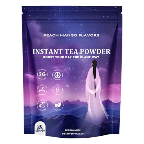 Yerba Magic Sabor Durazno Mango, Té Instantáneo Yerba Mate Bajo Azúcar, Té 4 En 1 Bajar Peso Con Probióticos Y Prebióticos, Promueve Salud Intestinal Suplemento Mate, Para Hombres Y Mujeres